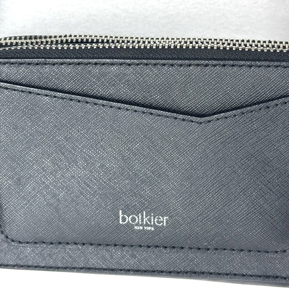 Botkier NY Camera Crossbody Black Leather Suede Bag Purse White Black Gray Strap